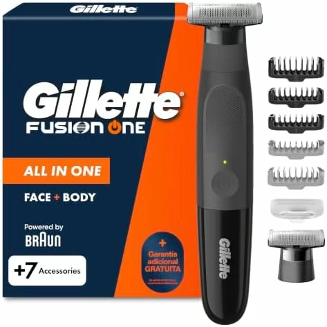 Gillette Fusion One recortadora y afeitadora corporal negro