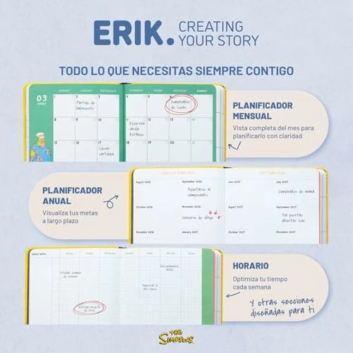 Grupo Erik Agenda escolar pequeña Simpson 2026-2027