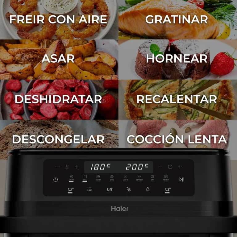 Haier Freidora de Aire Flexi 11L con divisor y ventana
