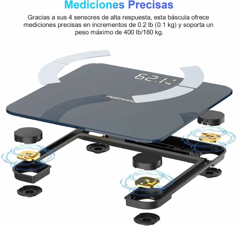 Healthkeep báscula de baño inteligente Bluetooth con 13 mediciones