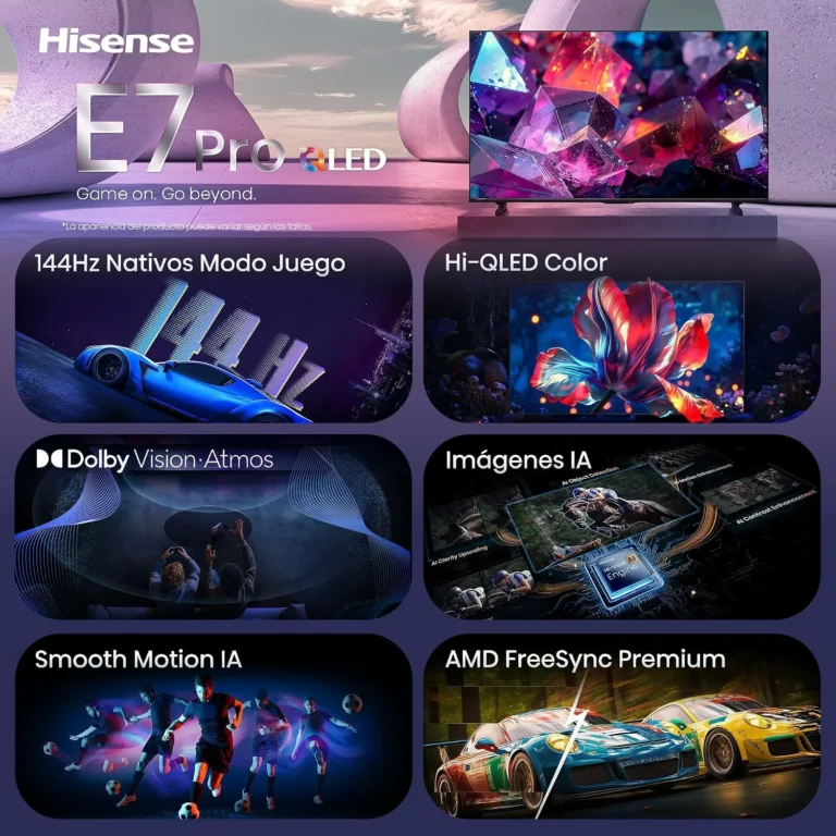 Hisense 85E7S Pro Smart TV 85″ Hi-QLED 144 Hz