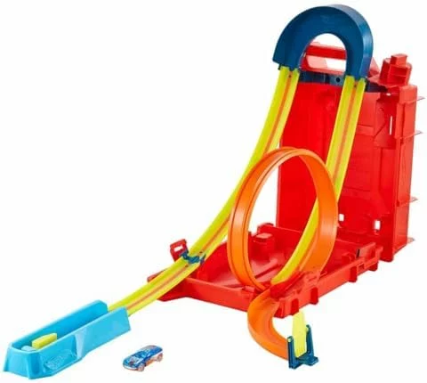 Hot Wheels Caja de Acrobacias Track Builder Unlimited con Coche