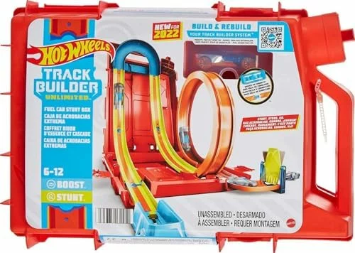 Hot Wheels Caja de Acrobacias Track Builder Unlimited con Coche