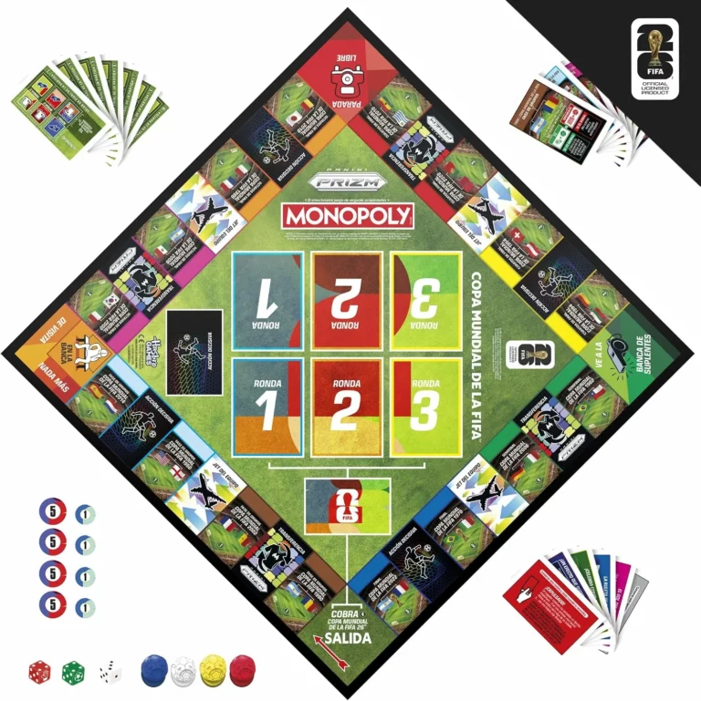 Juego de mesa Monopoly Panini Prizm Copa Mundial FIFA 2026