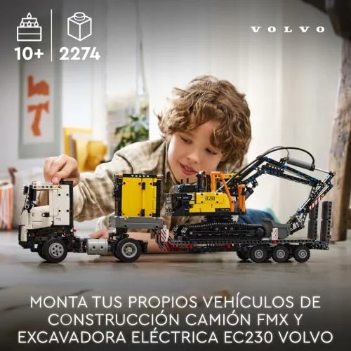 LEGO Technic Volvo FMX y excavadora EC230