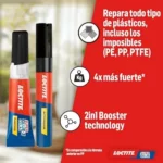 Loctite Super Glue-3 Plásticos, Pegamento Instantáneo Transparente, 2g/4ml
