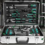 Maletín de herramientas Mannesmann M29075 de aluminio, 108 piezas