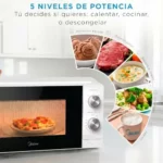 Microondas Midea compacto de 20 litros y 700 W