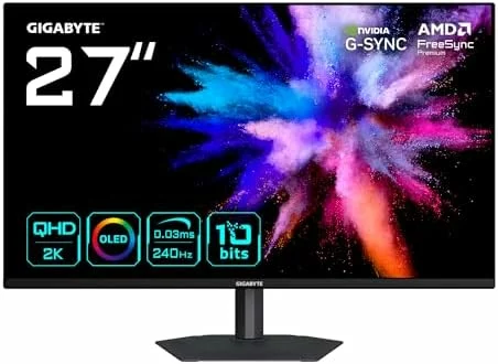 Monitor gaming Gigabyte GO27Q24A OLED 27 pulgadas QHD 240 Hz
