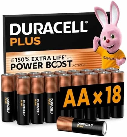 Pack de 18 pilas alcalinas Duracell Plus AA LR06