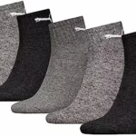 Pack de 5 calcetines Puma unisex gris
