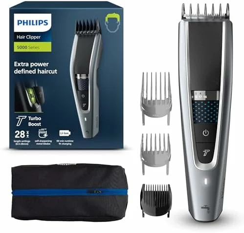 Philips Serie 5000 HC5630/15 cortapelos con 3 peines y funda