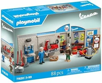 PLAYMOBIL Cars 71620 Taller Vespa años 60