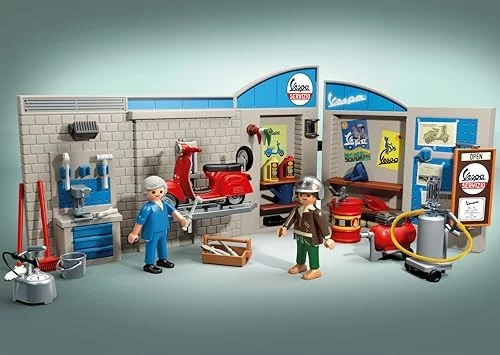 PLAYMOBIL Cars 71620 Taller Vespa años 60