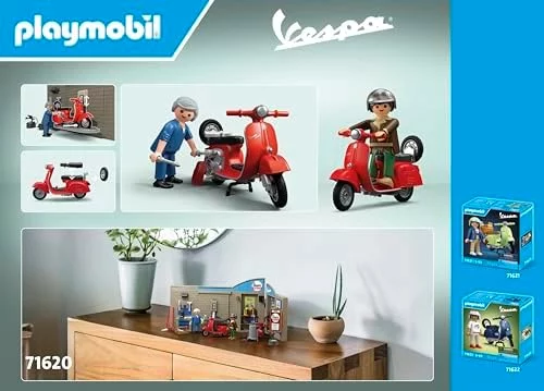 PLAYMOBIL Cars 71620 Taller Vespa años 60