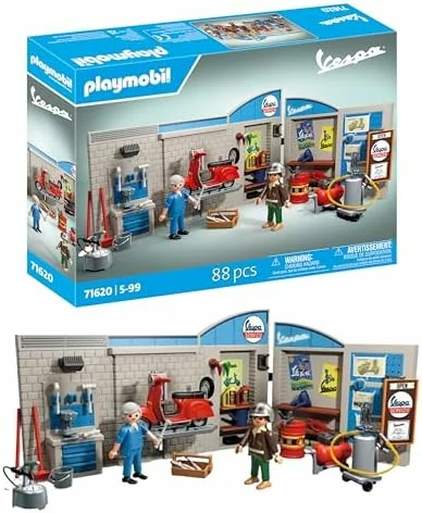 PLAYMOBIL Cars 71620 Taller Vespa años 60