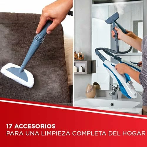 Polti Vaporetto SV460 Double escoba de va 2 en 1 con limpiador portátil