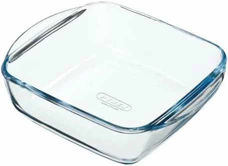 Pyrex Prepware fuente cuadrada de vidrio 20 x 17 cm