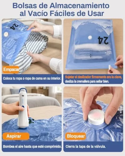 Raplink bolsas de vacío con bomba eléctrica, pack 8