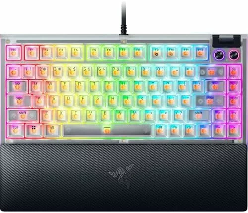 Razer BlackWidow V4 75% Phantom White teclado mecánico