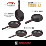 Sartén doble BRA Dupla Premiere para tortillas