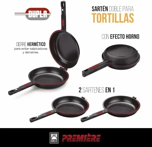 Sartén doble BRA Dupla Premiere para tortillas