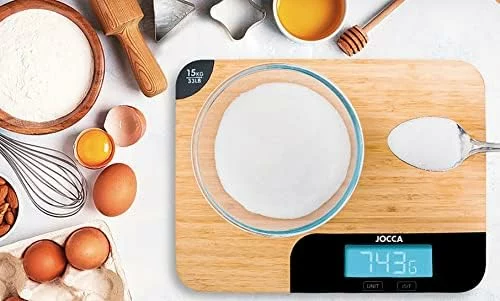 Tabla de cortar de bambú JOCCA con báscula integrada