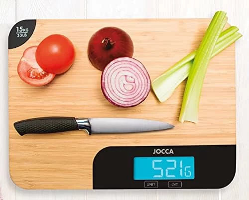 Tabla de cortar de bambú JOCCA con báscula integrada
