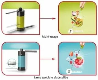 Tefal 5 Seconds picadora manual 900 ml + kit hielo