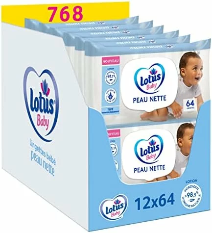 Toallitas Lotus Baby Piel Nette 12 x 64 unidades