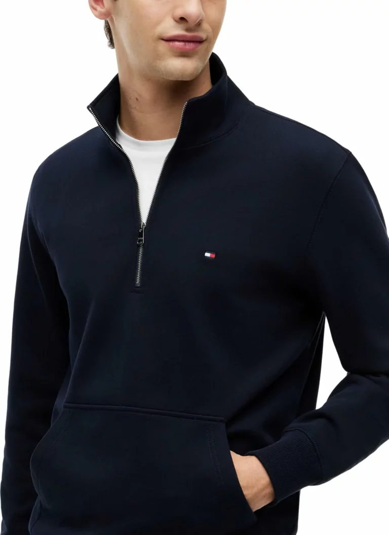 Tommy Hilfiger Essential Terry sudadera con media cremallera para hombre