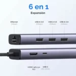 UGREEN Revodok 1061 Hub USB-C 6 en 1