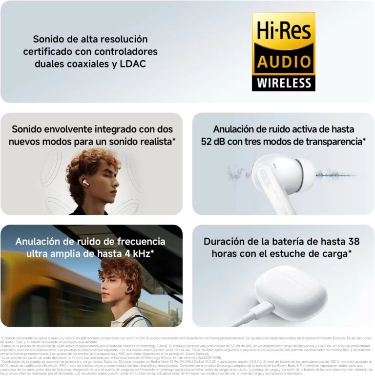 Xiaomi Redmi Buds 5 Pro auriculares inalámbricos con ANC