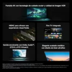 XIAOMI TV 43 Pulgadas 2026, 4K UHD Smart TV Fire OS8 HDR10 L43MB-FAVEU