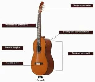 Yamaha C40 guitarra clásica 4/4